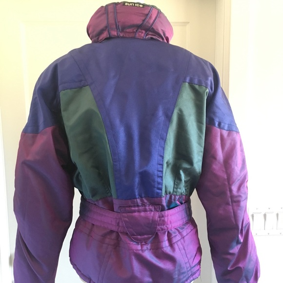 VTG SunIce Ski Jacket Retro iridescent purple blue - Picture 8 of 8